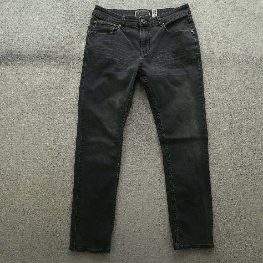 INC Jeans Mens 33x32 Gray Berlin Slim Straight Stretch International Concepts